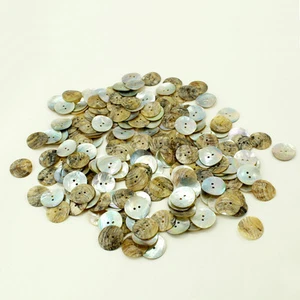 50 pcs Round Buttons Natural Mother Pearl Shell for Sewing Crafts DIY 15mm  - Picture 1 of 1