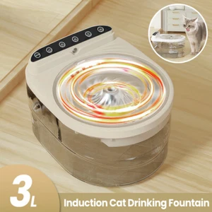 Wireless Cat Water Fountain Auto Sensor Drinking Fountain For Cats Dog Drinker - Picture 1 of 22