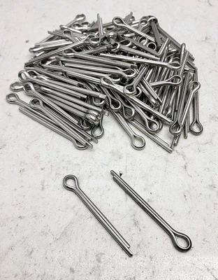 Paquete de 100 pasadores de acero inoxidable de 3/16" x 2" punta extendida clase 18-8 nuevos Foto 1 de 4