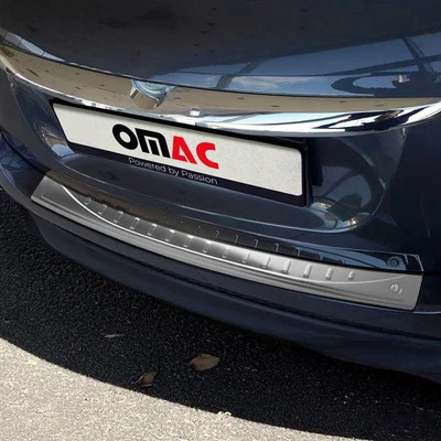 后保险杠底座保护套 保护膜 适用于菲亚特 500X 2016 - 2023 拉丝不锈钢 — 第 1/4 张图片