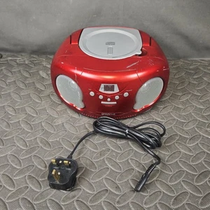 Groove GV-PS733 Portable CD Player / AM FM Radio Portable Boombox Red - Picture 1 of 10