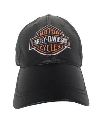 Harley-Davidson Leather Ball Cap American Legend Bar and Shield Logo Adjustable - Imagem 1 de 4