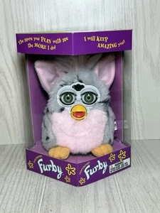 Furby 98’ Sealed in Box Model 70-800 Gen 1 Leopard Gray Pink W Green Eyes - Picture 1 of 6