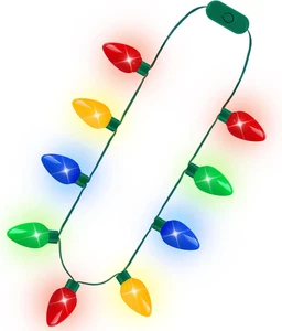 Christmas Necklace, 1Pcs Light up Christmas Accessories with 9 Bulbs, Colorful 3 - Picture 1 of 12