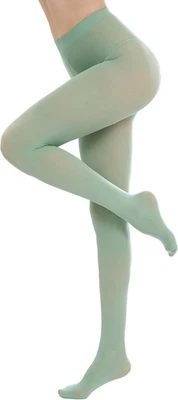 Колготки на ножках с высокой талией для женщин 80D полунепрозрачные мягкие эластичные танцевальная одежда - Изображение 1 из 4