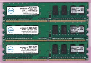 3GB 3x1GB PC2-6400 DDR2-800 DELL SNPXG700CK2/2G PROMOS DESKTOP RAM MEMORY KIT - Picture 1 of 2