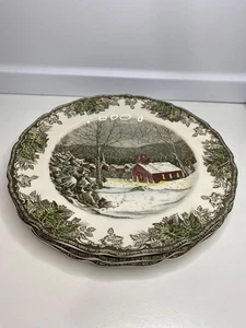 3er Set Johnson Bros The Friendly Village School House 9,75" Essteller - Bild 1 von 13