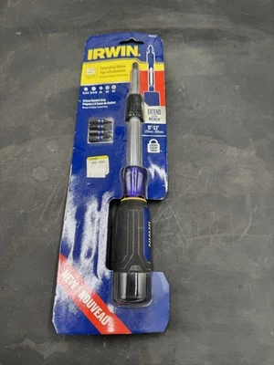 Irwin Extending Driver Screwdriver w 5 Screw Bits 1948779 Extends 5" to 11" - Image 1 of 4