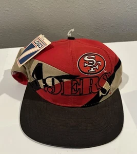 VTG SF 49ers Red & Black Logo 7 SnapBack Hat NWT - Picture 1 of 2