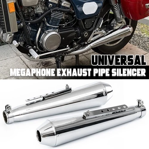 2pcs Universal Motorcycle Exhaust Pipe Muffler Silencer Fits for Suzuki Harley * - Image 1 of 4