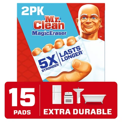 Mr. Clean Magic ластик очень прочный скрубберы 15 карат каждый (2PK всего 30ct) - Изображение 1 из 4