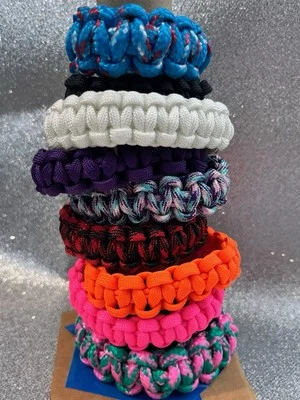 Pulseras de supervivencia acorde de nailon púrpura 8,5"  Foto 1 de 2