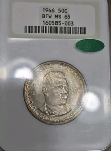 1946 P Booker T Washington Silver Commemorative Half Dollar NGC MS65 CAC... - Picture 1 of 8