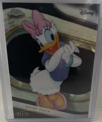 2025 Topps Chrome Sapphire Disney Daisy Duck Black 01/10 - Image 1 of 2