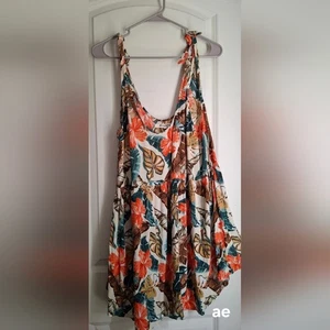 Ripcurl Trpical Floral Sleeveless MiniDress Sz L BEACH TRAVEL CRUISE - Picture 1 of 9