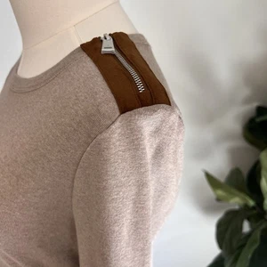 Ralph Lauren Black Label (S) Suede Elbow Patch Long Sleeve Sweater Dress Luxury - Picture 1 of 11