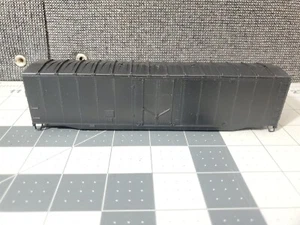 HO Scale 50' Box Car SHELL Undecorated Black Train Freight - Picture 1 of 6