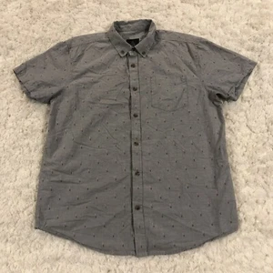 Prana Herren M/L? Hemd Bio Baumwolle grau kurzarm Knopfleiste strukturiert - Bild 1 von 12