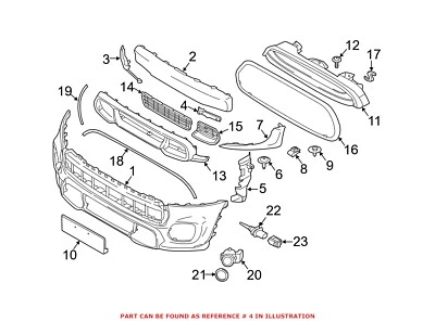 Rejilla original OEM para Mini 51117355239 Foto 1 de 2