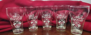 Set of 5 Coca-Cola Bottling Company 75th Anniversary 10oz Bell Soda Flare Glass - Picture 1 of 12