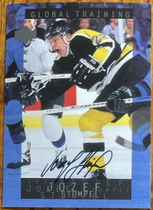 1995-96 Be A Player Autographs Global Training Jozef Stumpel #S208 Boston Bruins - Picture 1 of 2