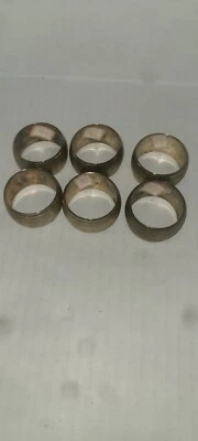 Audrey 6 Napkin Rings Silver Label Still On Most - Image 1 of 3