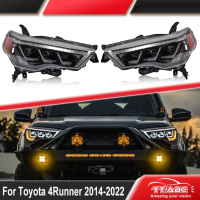 TT-ABC LED Headlights Assembly For 2014-2022 Toyota 4Runner Front Head Lamp DRL - Image 1 of 4