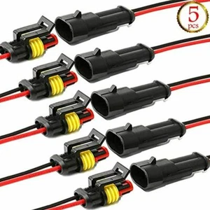 Weg Auto Wasserdicht Elektrischer Stecker, 16 AWG 2 Pin Stecker Auto Kabel Stecker - Bild 1 von 12