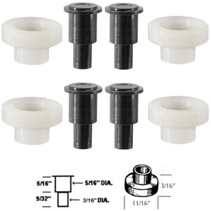 1957-1973 Buick, Chevy, Olds - Window Regulator Rollers & Rivets Door Glass (4) - Bild 1 von 4