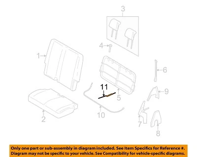 Cable de liberación de asiento trasero orugas asientos estilo libre Ford OEM 05-09 5F9Z74601L60AB Foto 1 de 2