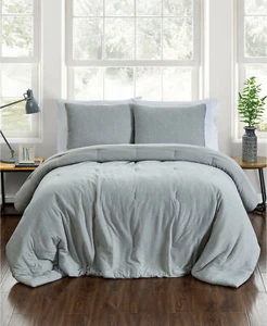 Pem America Jersey 2-Piece Twin / Twin XL Comforter Set, Gray - Picture 1 of 3