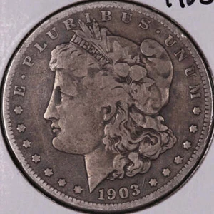 1903-S Morgan Silver Dollar, Fine Circulated Coin, Store #DR0430 - Picture 1 of 2