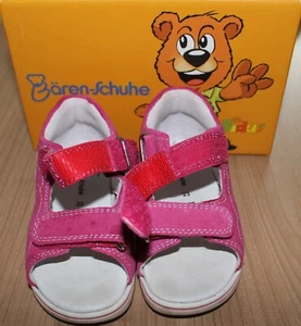 Bären Schuhe Sandalen Pink Rosa weiß Gr 23 Echt Leder Mädchen Girl Summer Sommer - Bild 1 von 7