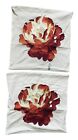 Jane Seymour Ginger Snap Rose Art Pillow Covers 20 x 20 Farmhouse Embroidered