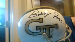 Coach Bobby Ross & Chan Gailey Signed Georgia Tech Mini Helmet GT Yellow Jackets - Picture 1 of 9