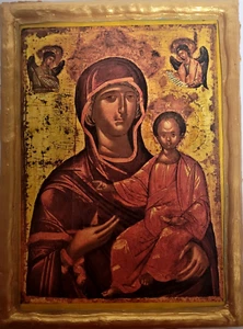 Icono de la Virgen Jesús Virgen María Panagia Hodegetria Griego Oriental Ortodoxo Icono - Imagen 1 de 6