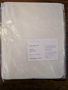 POTTERY BARN Tenda trasparente smerrata - 50x96" - Bianco - SCATOLA APERTA - Foto 1 di 2