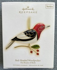 Hallmark Ornament The Beauty of Birds Red-Headed Woodpecker  2009