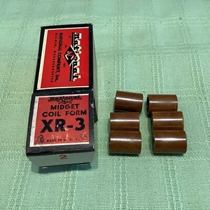 National Radio Company XR-3 Midget Coil Form Molded Of R-39 Box Of 6 - Picture 1 of 4