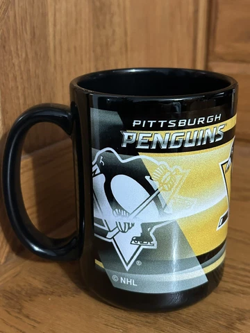 Pittsburgh Penguins Hockey Coffee Mug Black Cover