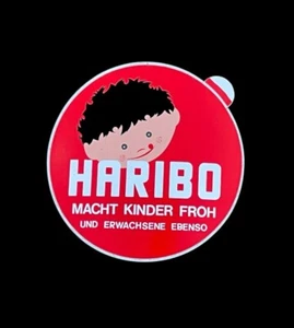 Vintage German Haribo Shop Store Display Sticker Candy Sweets 1980s - Picture 1 of 2