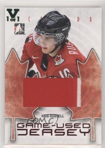 2007 ITG O Canada Game-Used Jersey Vault Emerald 1/1 Kris Russell Rookie RC 2d8