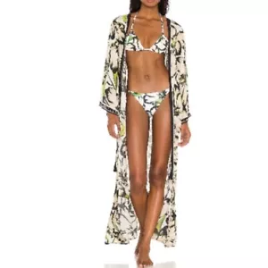 Kimono Agua Bendita Katie bianco sporco taglia unica - Foto 1 di 10