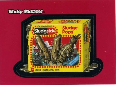 Wacky Packages Promo Sludge Pops Sticker / Card  2 of 3 BY TOPPS  - Image 1 of 2
