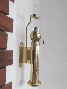 DÄNISCHES DESIGN!! MESSING-WANDPETROLEUMLAMPE VON G.V.HARNISCH KOPENHAGEN #9152 - Bild 1 von 5