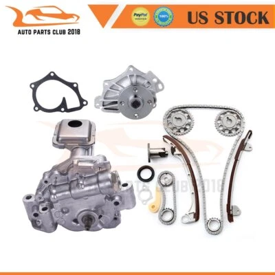 Kit de bomba de aceite de agua de cadena de distribución para Toyota RAV4 2,4 L DOHC L4 16V 2004-2008 Foto 1 de 4