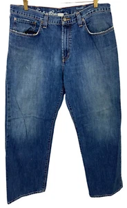 Herren Vintage Eddie Bauer Blau Relaxed Fit Straight Heavy Denim Jeans Gr. 36x32 - Bild 1 von 7