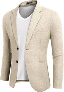 COOFANDY Men's Blazer Casual Slim Fit Sport Coats Two Button Lightweight Suit Ja - Picture 1 of 26