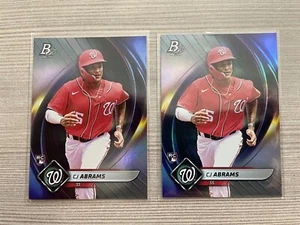 Lot of (2) 2022 Bowman Platinum Baseball CJ Abrams RC #14 Washington Nationals - Picture 1 of 2