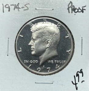 1974-S KENNEDY HALBER DOLLAR ~ BEWEIS ~ SCHÖNE MÜNZE ~ - Bild 1 von 2